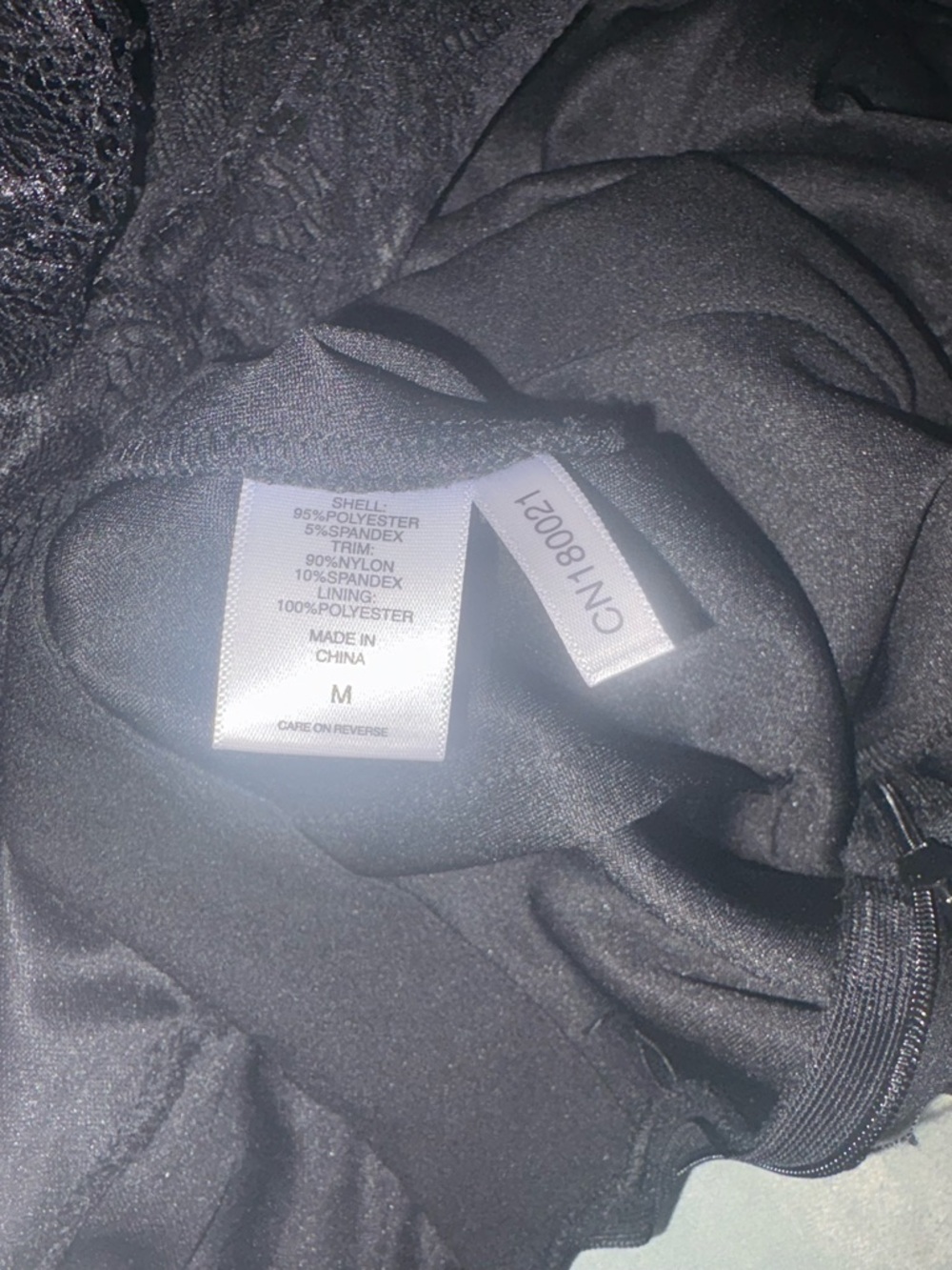 New York & Company Black Lace Long-Sleeve Jumpsuit - Picture 6 of 7